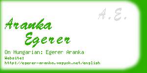 aranka egerer business card